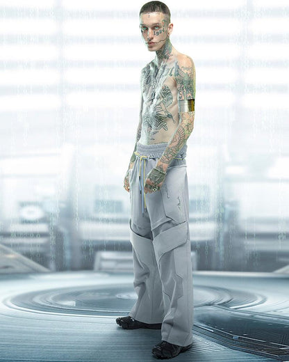 Unisex Cyberpunk Patchwork Pants -  techwear - Unisex Cyberpunk Patchwork Pants for Futuristic Style - View 6