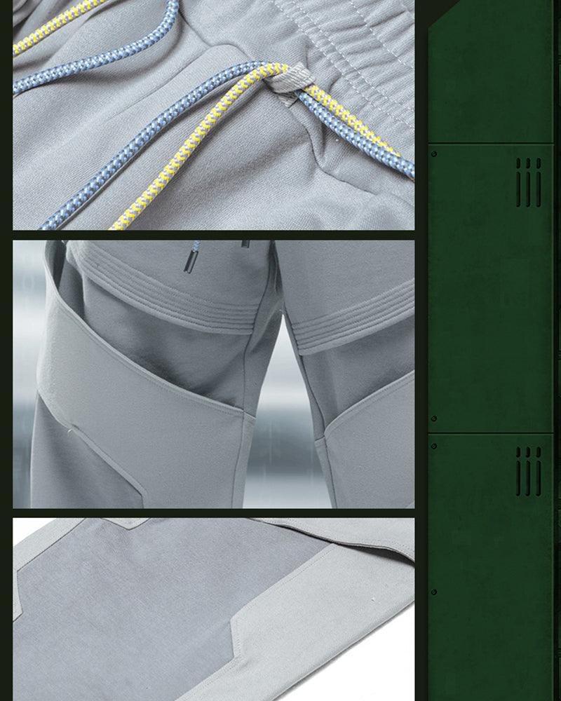 Unisex Cyberpunk Patchwork Pants -  unisex fashion - Unisex Cyberpunk Patchwork Pants for Futuristic Style - View 7