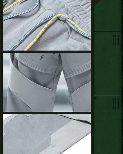 Unisex Cyberpunk Patchwork Pants -  unisex fashion - Unisex Cyberpunk Patchwork Pants for Futuristic Style - View 7
