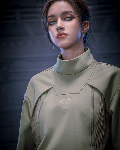 Unisex Cyberpunk Turtleneck Sweatshirt - cyberpunk - Unisex Cyberpunk Turtleneck Sweatshirt for Modern Style - View 10
