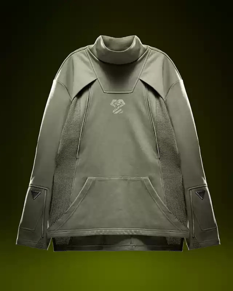 Unisex Cyberpunk Turtleneck Sweatshirt - futuristic fashion - Unisex Cyberpunk Turtleneck Sweatshirt for Modern Style - View 11