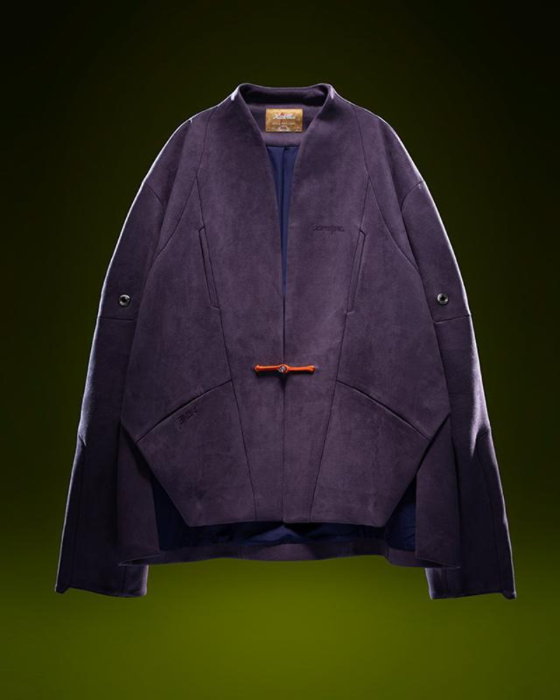 Unisex Minimalist Cyberpunk Suede Jacket -  durable polyester jacket - Unisex Cyberpunk Suede Jacket for Modern Style - View 13