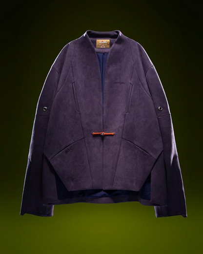 Unisex Minimalist Cyberpunk Suede Jacket -  durable polyester jacket - Unisex Cyberpunk Suede Jacket for Modern Style - View 13