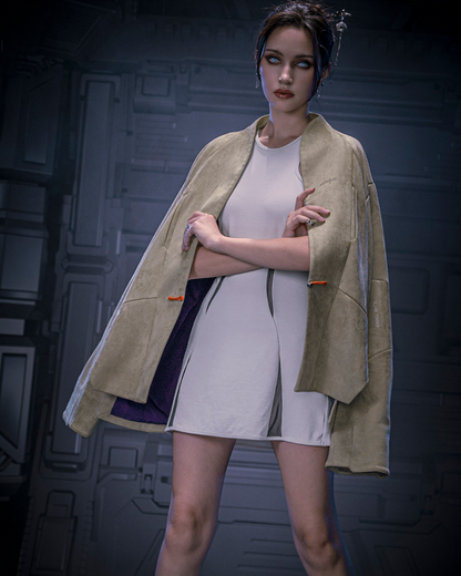 Unisex Minimalist Cyberpunk Suede Jacket -  techwear apparel - Unisex Cyberpunk Suede Jacket for Modern Style - View 7