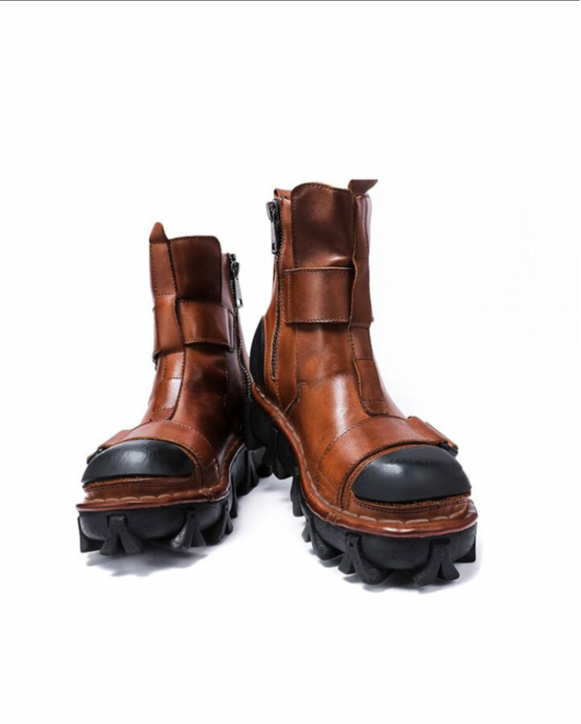 Unisex Punk Motorcycle Platform Boots -  comfortable combat boots - Unisex Punk Motorcycle Platform Boots for Comfort and Style - View 10
