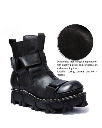 Unisex Punk Motorcycle Platform Boots - punk boots - Unisex Punk Motorcycle Platform Boots for Comfort and Style - View 16