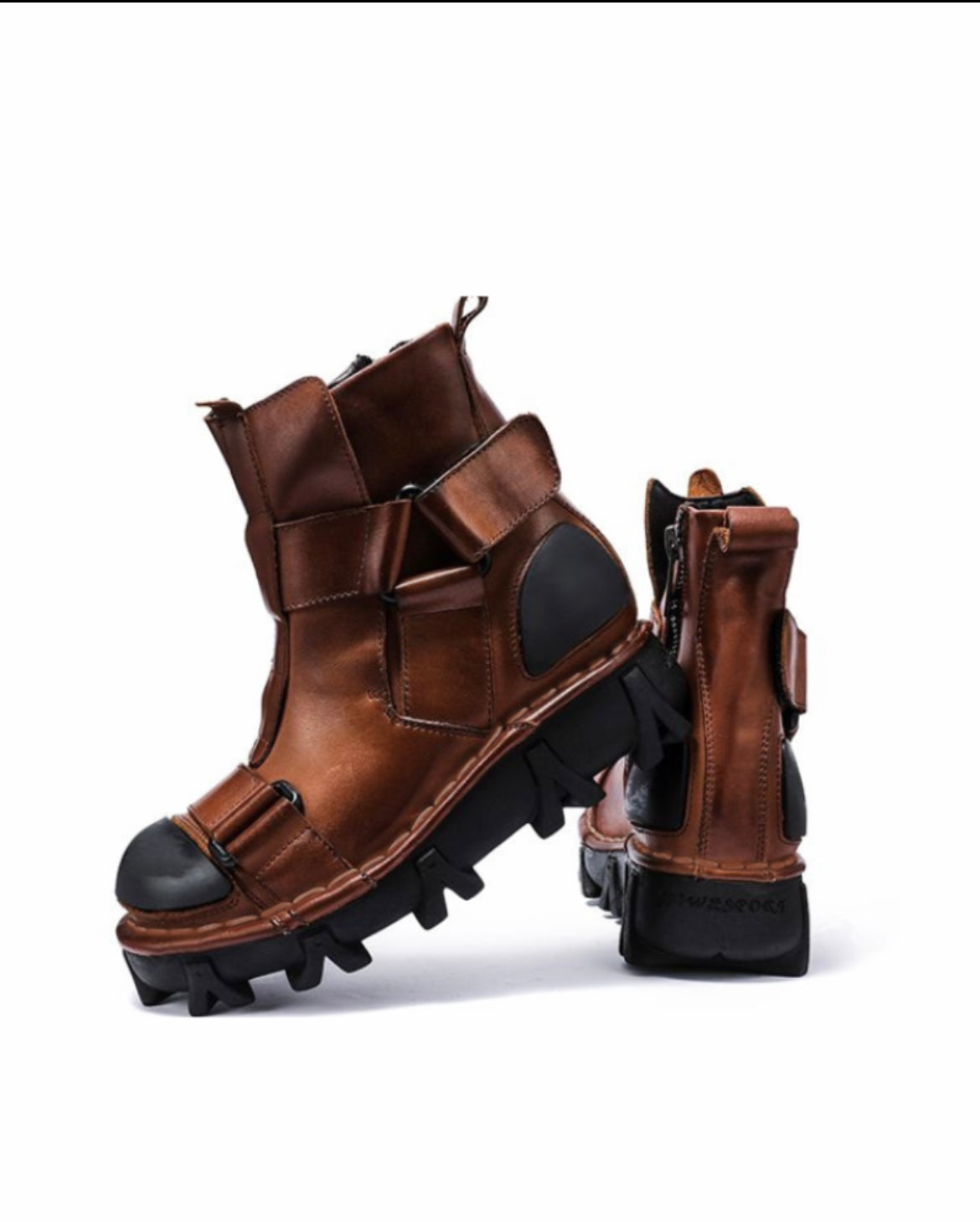Unisex Punk Motorcycle Platform Boots -  platform boots - Unisex Punk Motorcycle Platform Boots for Comfort and Style - View 12