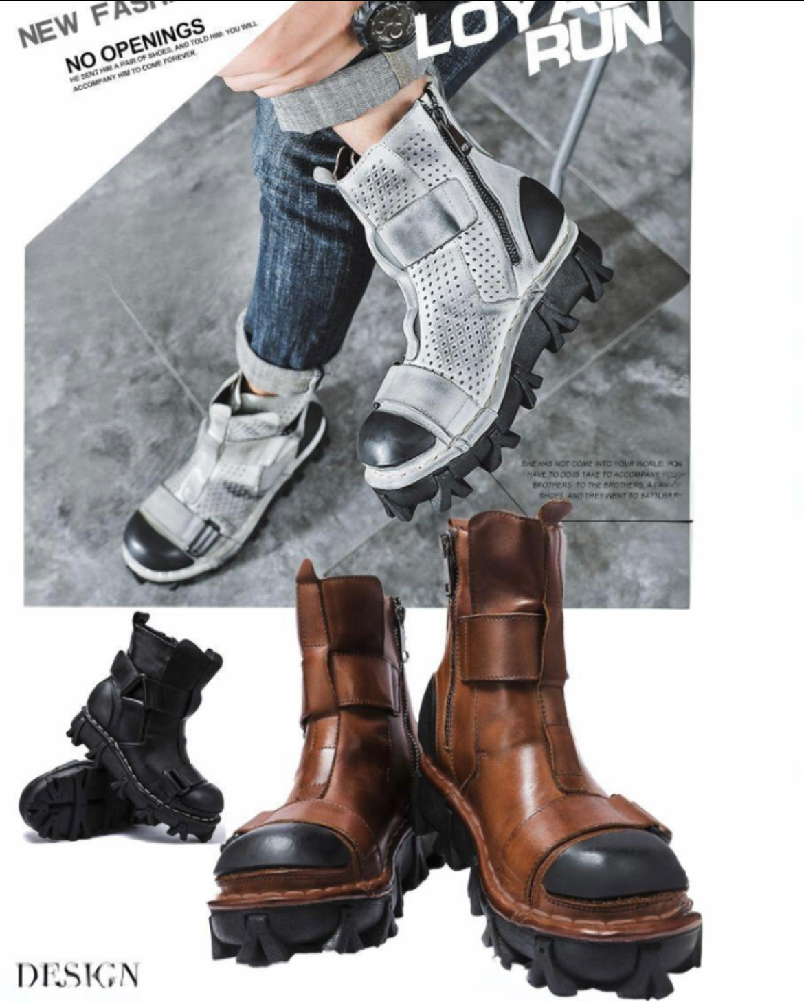 Unisex Punk Motorcycle Platform Boots -  platform boots - Unisex Punk Motorcycle Platform Boots for Comfort and Style - View 5