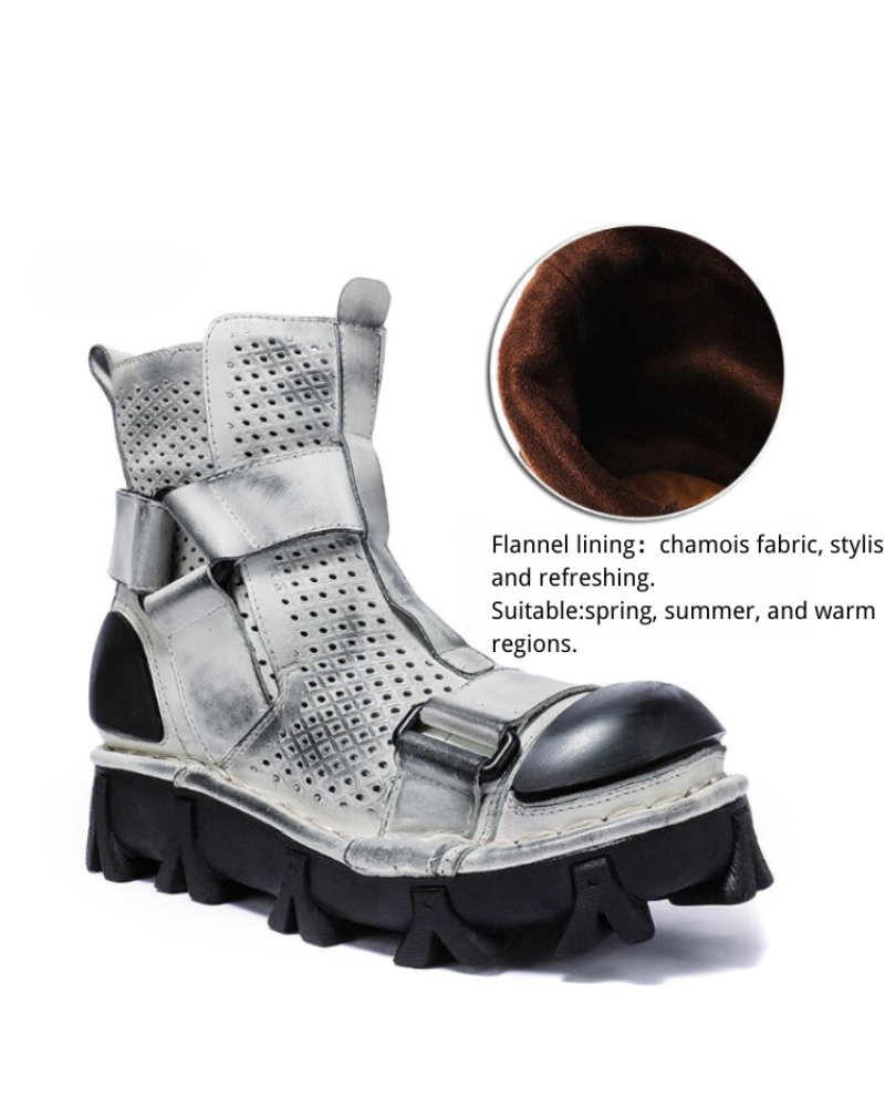 Unisex Punk Motorcycle Platform Boots -  workwear - Unisex Punk Motorcycle Platform Boots for Comfort and Style - View 14