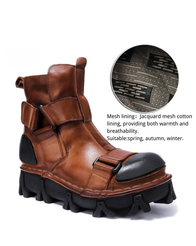 Unisex Punk Motorcycle Platform Boots - punk boots - Unisex Punk Motorcycle Platform Boots for Comfort and Style - View 9