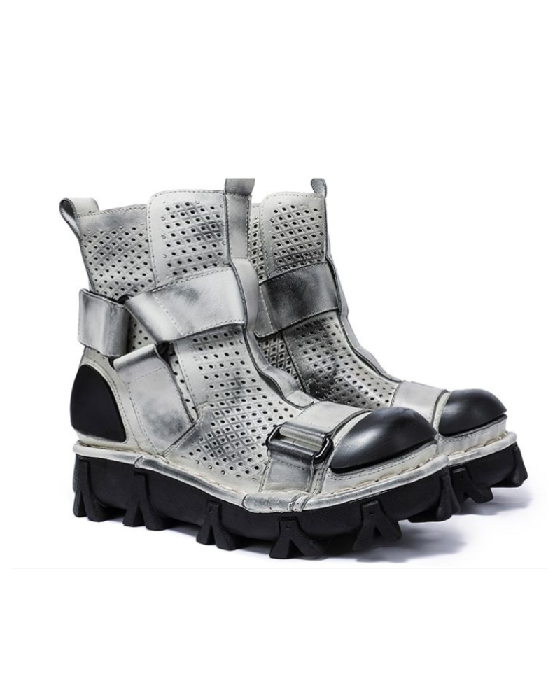 Unisex Punk Motorcycle Platform Boots -  motorcycle boots - Unisex Punk Motorcycle Platform Boots for Comfort and Style - View 18