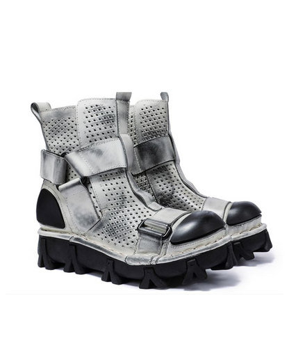 Unisex Punk Motorcycle Platform Boots -  motorcycle boots - Unisex Punk Motorcycle Platform Boots for Comfort and Style - View 18