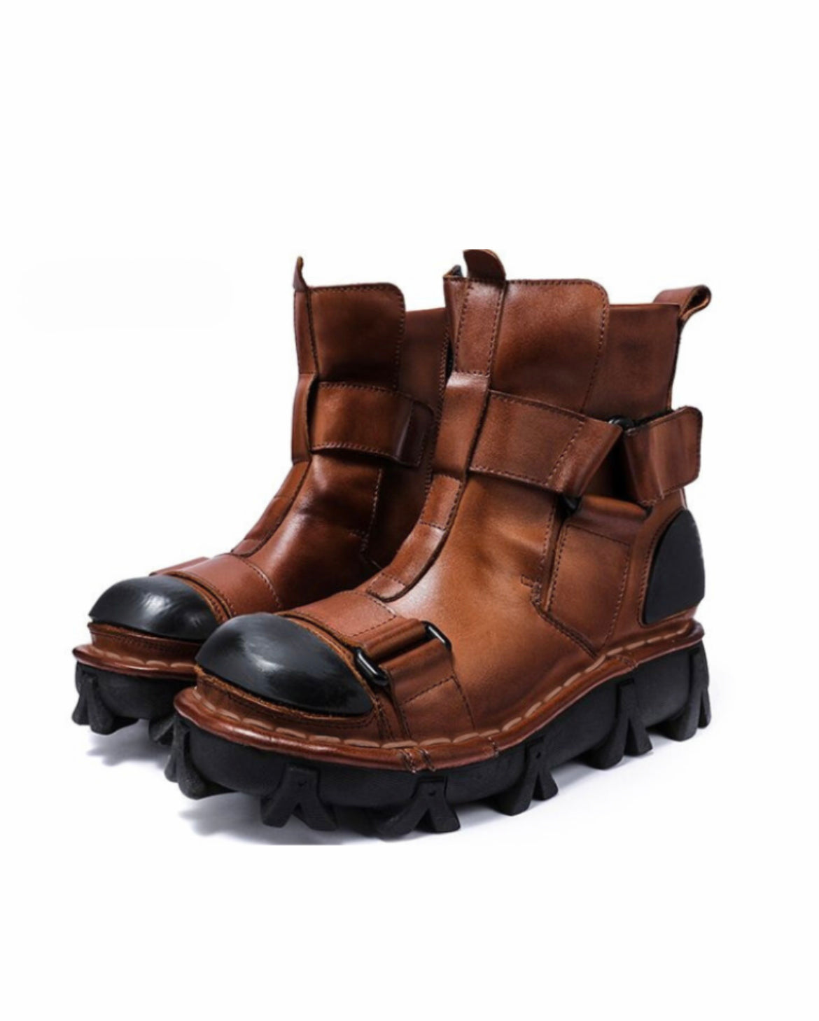 Unisex Punk Motorcycle Platform Boots -  workwear - Unisex Punk Motorcycle Platform Boots for Comfort and Style - View 7