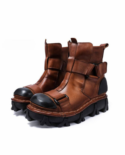 Unisex Punk Motorcycle Platform Boots -  workwear - Unisex Punk Motorcycle Platform Boots for Comfort and Style - View 7