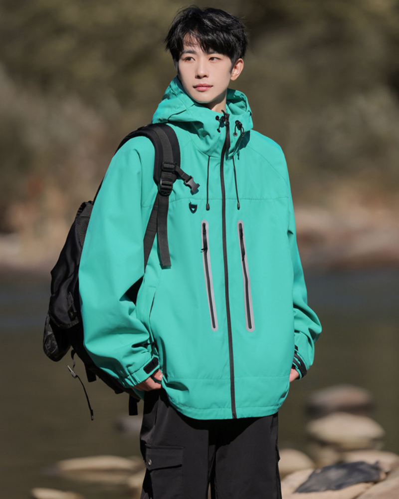 Unisex Reflective Hiking Jacket -  camping jacket - Unisex Reflective Hiking Jacket for Outdoor Activities - View 3