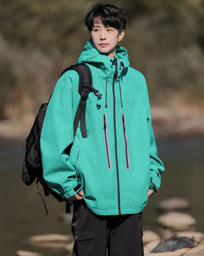 Unisex Reflective Hiking Jacket -  camping jacket - Unisex Reflective Hiking Jacket for Outdoor Activities - View 3