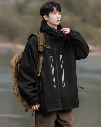 Unisex Reflective Hiking Jacket - hiking jacket - Unisex Reflective Hiking Jacket for Outdoor Activities - Main view