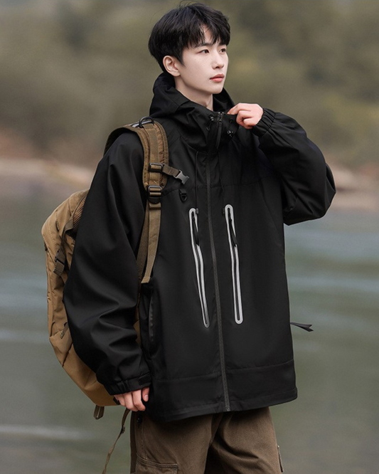 Unisex Reflective Hiking Jacket - hiking jacket - Unisex Reflective Hiking Jacket for Outdoor Activities - Main view