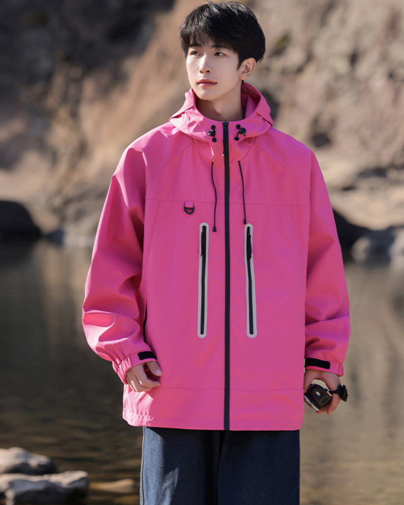Unisex Reflective Hiking Jacket -  moisture-wicking jacket - Unisex Reflective Hiking Jacket for Outdoor Activities - View 5