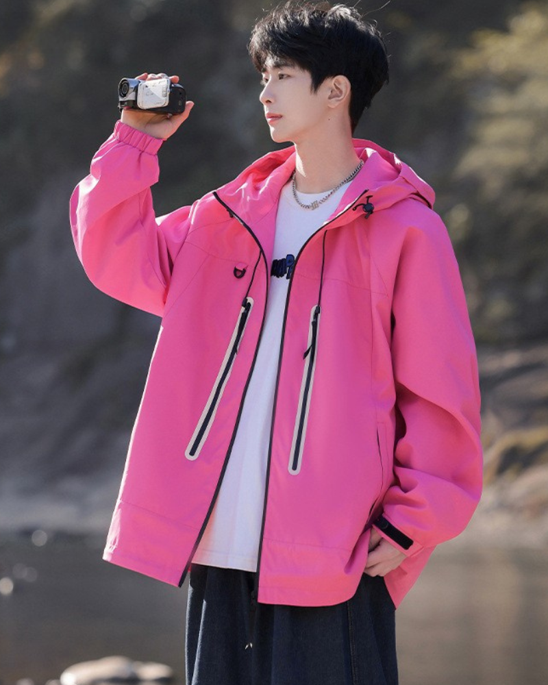 Unisex Reflective Hiking Jacket -  weather-resistant - Unisex Reflective Hiking Jacket for Outdoor Activities - View 9