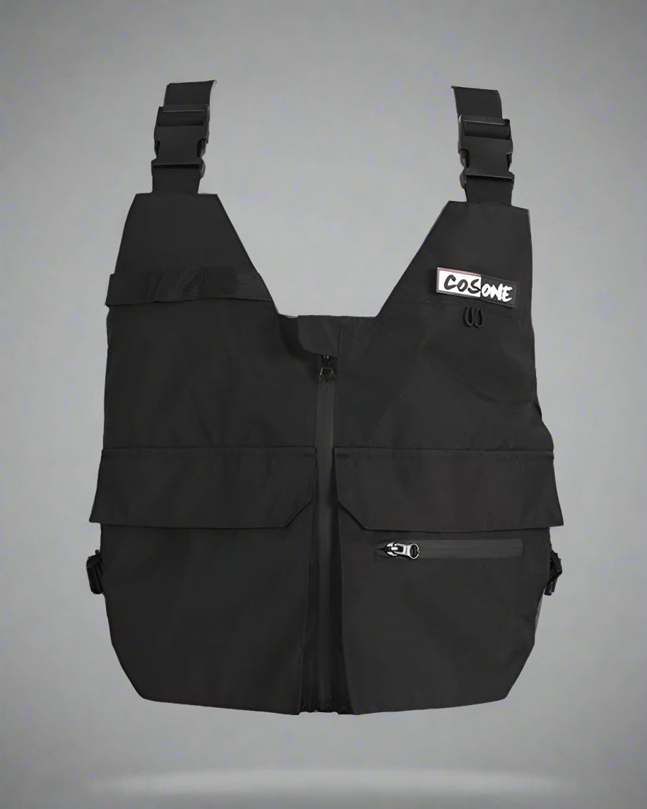Unisex Snow Cargo Ski Vest - adjustable outdoor vest - Unisex Snow Cargo Ski Vest with Adjustable Fit - Main view