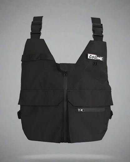 Unisex Snow Cargo Ski Vest - adjustable outdoor vest - Unisex Snow Cargo Ski Vest with Adjustable Fit - Main view