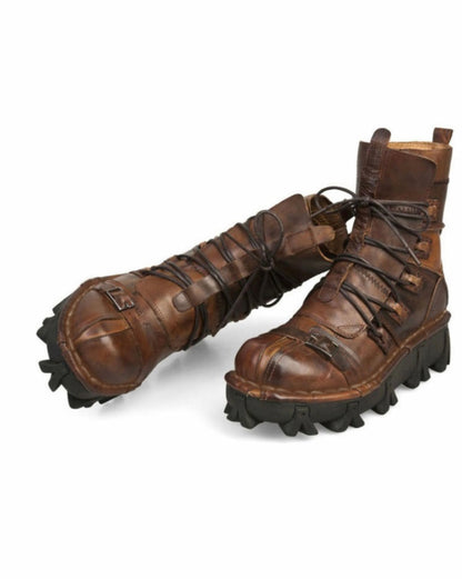 Unisex Techwear Punk Riding Boots -  stylish unisex design - Unisex Techwear Punk Motorcycle Riding Boots - View 5