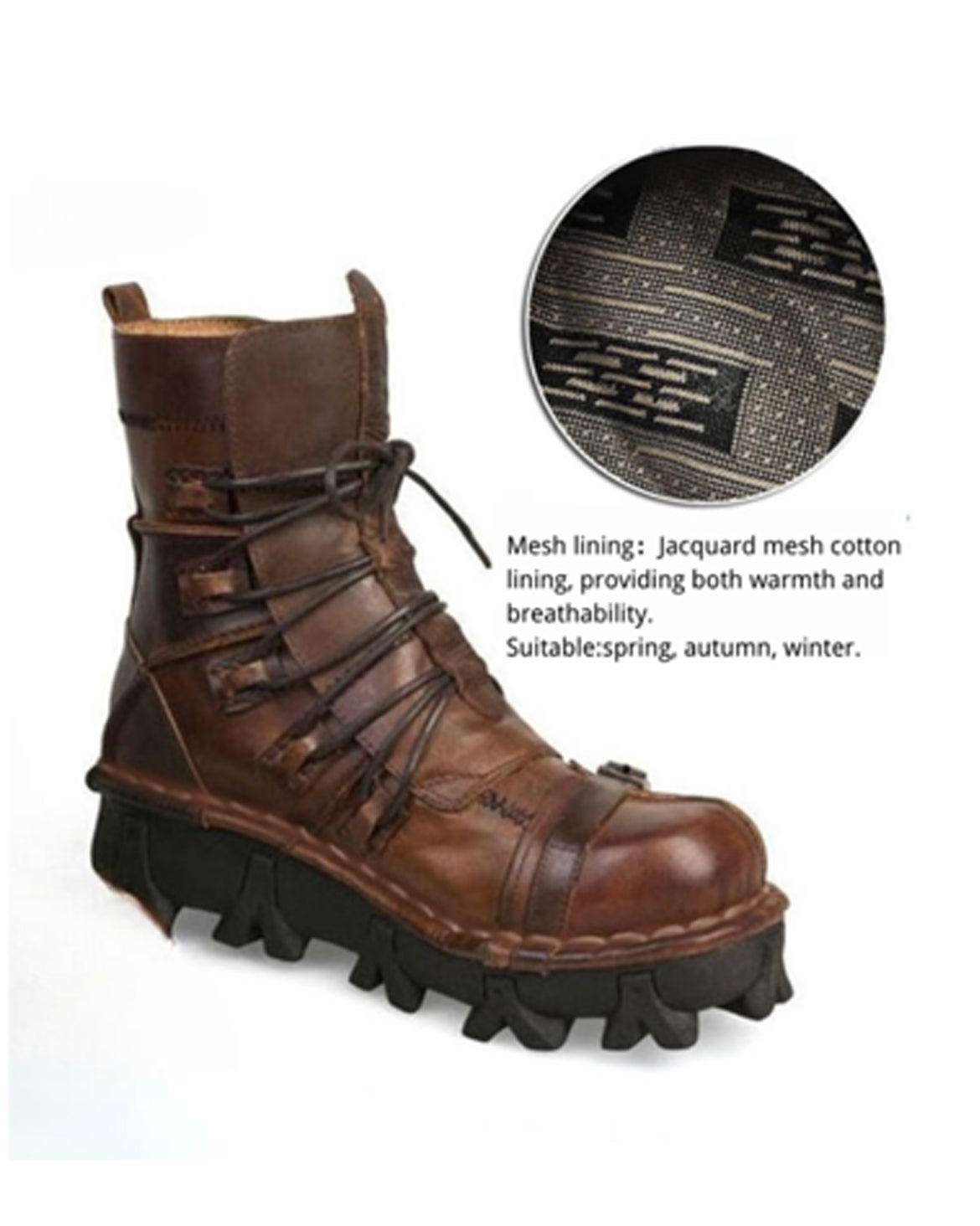 Unisex Techwear Punk Riding Boots -  stylish unisex design - Unisex Techwear Punk Motorcycle Riding Boots - View 11