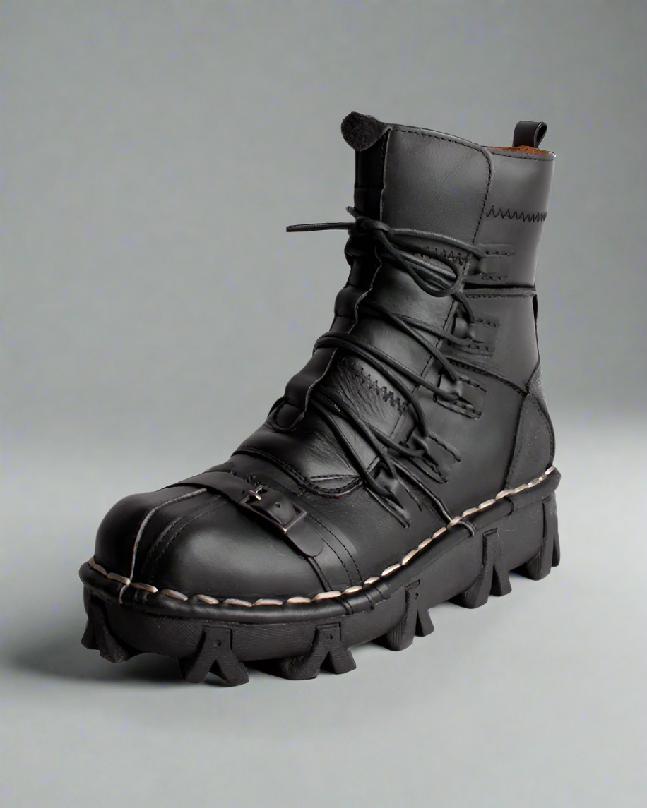 Unisex Techwear Punk Riding Boots - motorcycle riding boots - Unisex Techwear Punk Motorcycle Riding Boots - Main view
