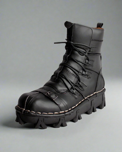 Unisex Techwear Punk Riding Boots - motorcycle riding boots - Unisex Techwear Punk Motorcycle Riding Boots - Main view
