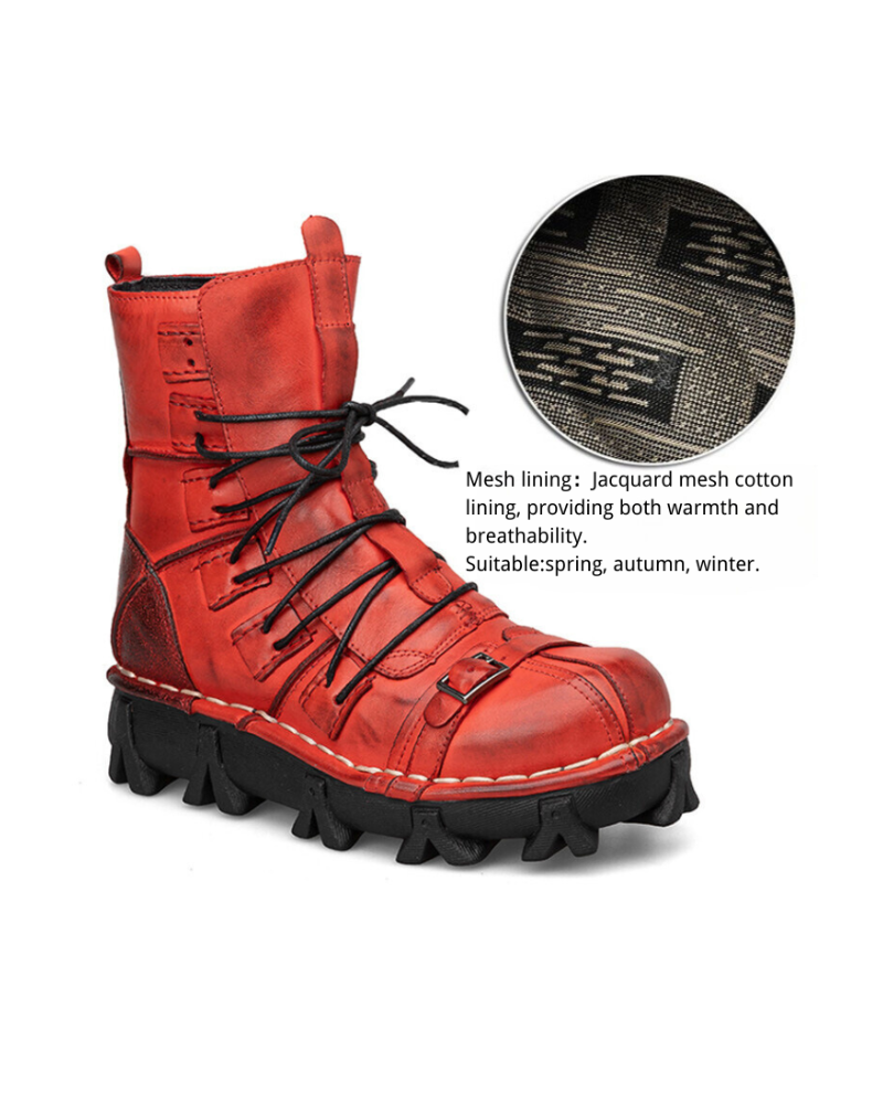Unisex Techwear Punk Riding Boots -  motorcycle boots - Unisex Techwear Punk Motorcycle Riding Boots - View 10