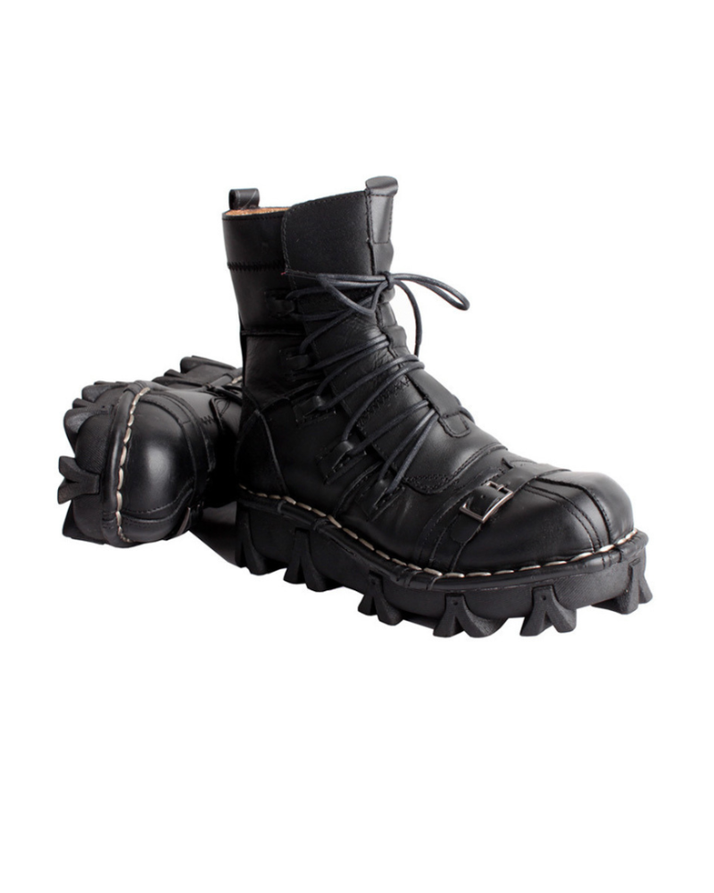 Unisex Techwear Punk Riding Boots - techwear boots - Unisex Techwear Punk Motorcycle Riding Boots - View 8