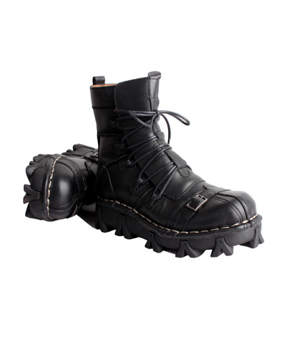 Unisex Techwear Punk Riding Boots - techwear boots - Unisex Techwear Punk Motorcycle Riding Boots - View 8