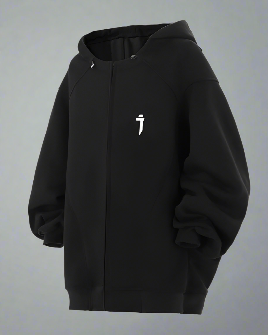 Unisex Urban Zip-Up Hoodie -  comfy durable hoodie - Unisex Urban Zip-Up Hoodie for Futuristic Streetwear - View 12