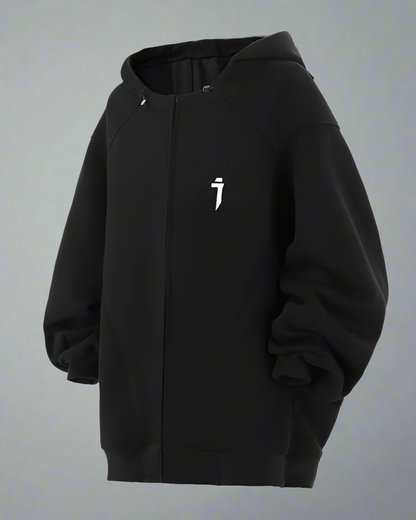 Unisex Urban Zip-Up Hoodie -  comfy durable hoodie - Unisex Urban Zip-Up Hoodie for Futuristic Streetwear - View 12