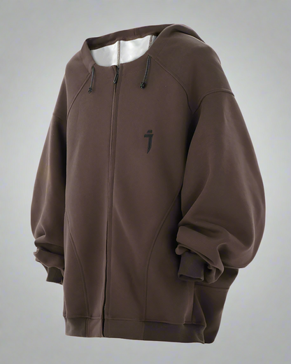 Unisex Urban Zip-Up Hoodie - futuristic streetwear hoodie - Unisex Urban Zip-Up Hoodie for Futuristic Streetwear - View 10