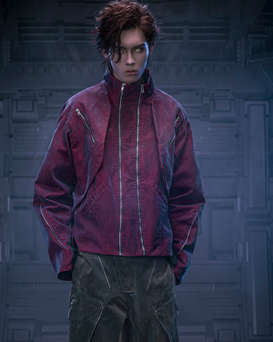 Unisex Velvet Cyberpunk Jacket - cyberpunk jacket - Unisex Velvet Cyberpunk Jacket in Unique Colors - Main view