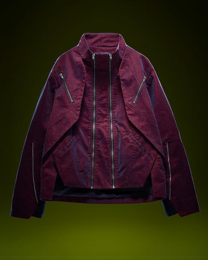 Unisex Velvet Cyberpunk Jacket - cyberpunk jacket - Unisex Velvet Cyberpunk Jacket in Unique Colors - View 8