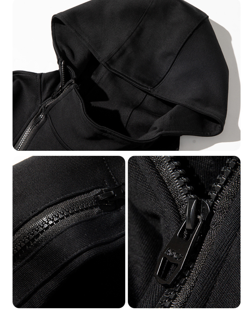 Unisex Zip Techwear Hoodie -  comfortable hoodie - Unisex Zip Techwear Hoodie for Everyday Comfort - View 12