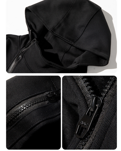 Unisex Zip Techwear Hoodie -  comfortable hoodie - Unisex Zip Techwear Hoodie for Everyday Comfort - View 12