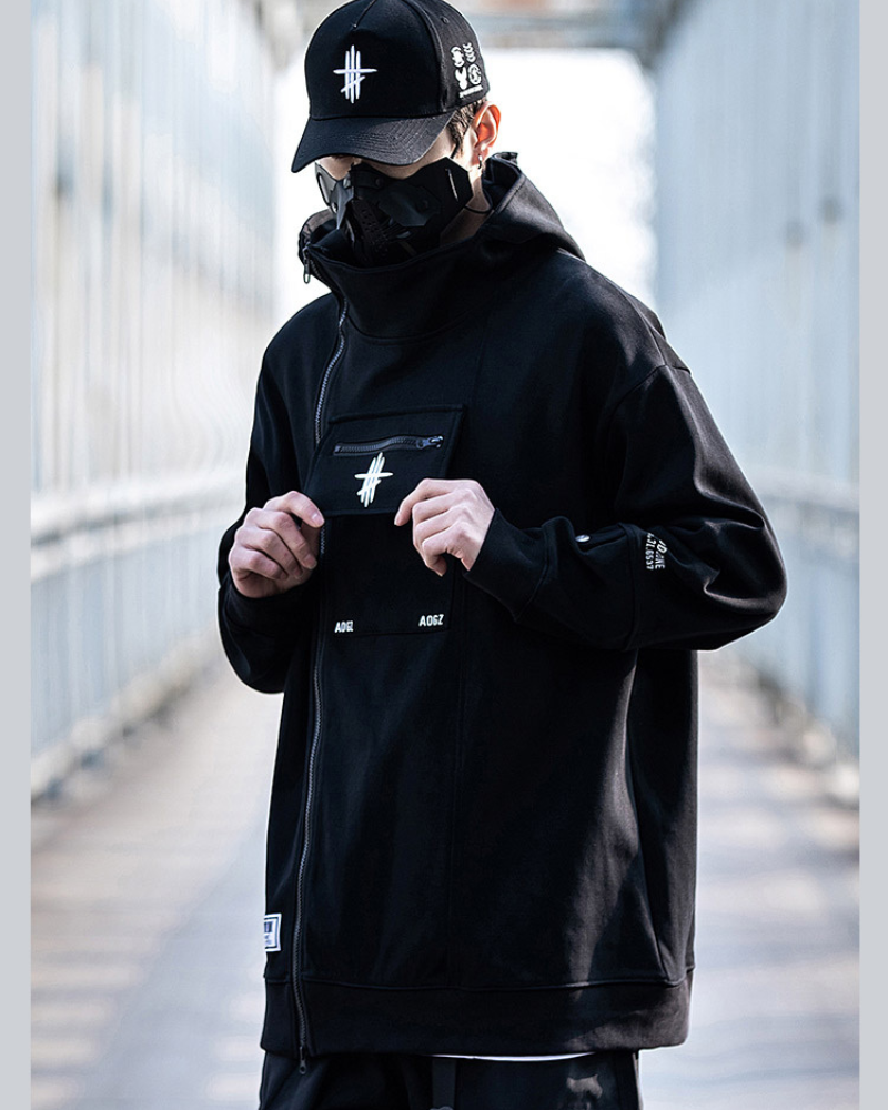 Unisex Zip Techwear Hoodie -  streetwear - Unisex Zip Techwear Hoodie for Everyday Comfort - View 5