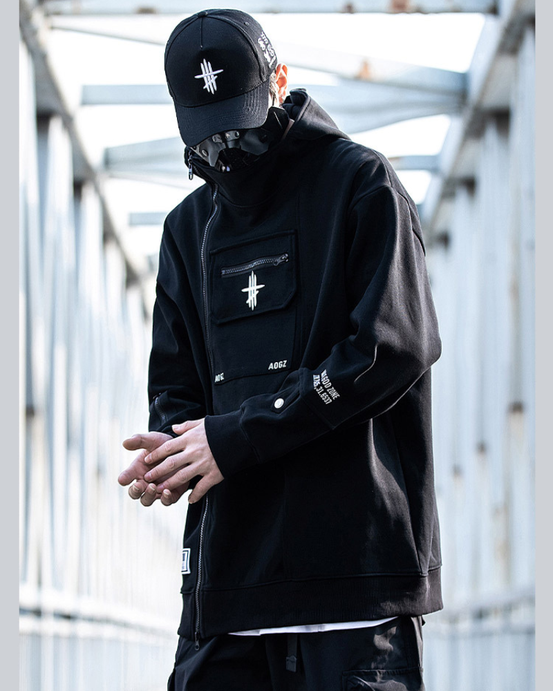 Unisex Zip Techwear Hoodie - techwear apparel - Unisex Zip Techwear Hoodie for Everyday Comfort - View 2