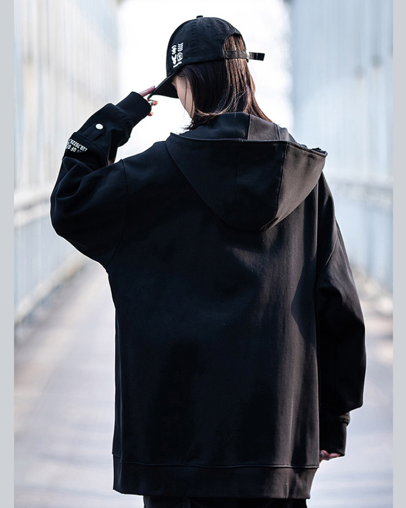 Unisex Zip Techwear Hoodie -  techwear - Unisex Zip Techwear Hoodie for Everyday Comfort - View 7