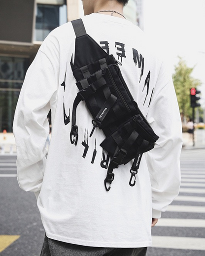 Urban Adventure Sling Bag -  lightweight nylon bag - Waterproof Urban Sling Bag for Techwear Adventures - View 4