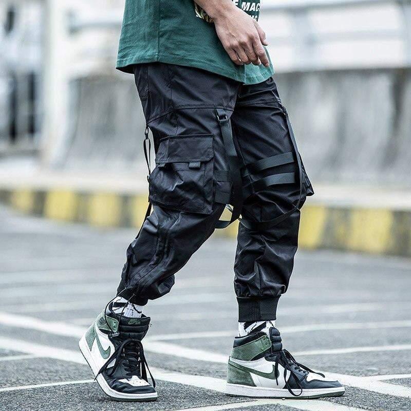 Urban Black Cargo Joggers - cargo joggers - Urban Black Cargo Joggers for Effortless Style - Main view