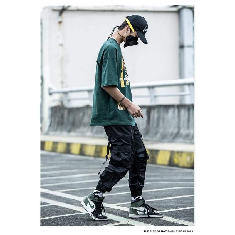 Urban Black Cargo Joggers -  casual pants - Urban Black Cargo Joggers for Effortless Style - View 5