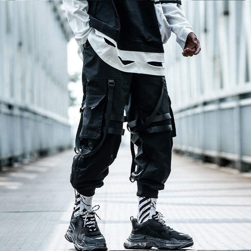 Urban Black Cargo Joggers -  multi-functional pockets - Urban Black Cargo Joggers for Effortless Style - View 7