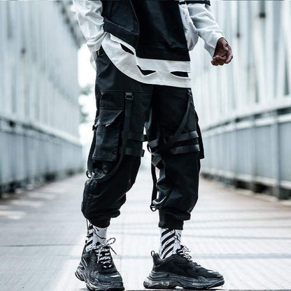 Urban Black Cargo Joggers -  multi-functional pockets - Urban Black Cargo Joggers for Effortless Style - View 7