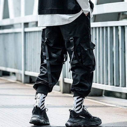 Urban Black Cargo Joggers - trendy cargo pants - Urban Black Cargo Joggers for Effortless Style - View 2