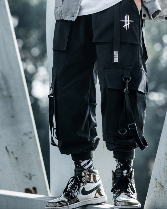 Urban Black Cargo Pants - black cargo - Trendy Black Cargo Pants for Comfortable Street Style - Main view